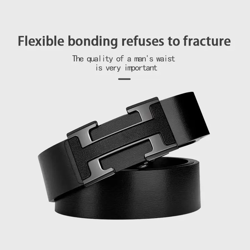 2024 casual famous brand Belt men top quality genuine leather belts for men luxury strap male metal automatic buckle, gift