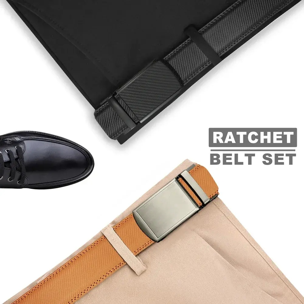 Men Leather Belt High Quality Genuine Leather Alloy Automatic Genuine Leather Fashion Belts Ratchet Belts for Men