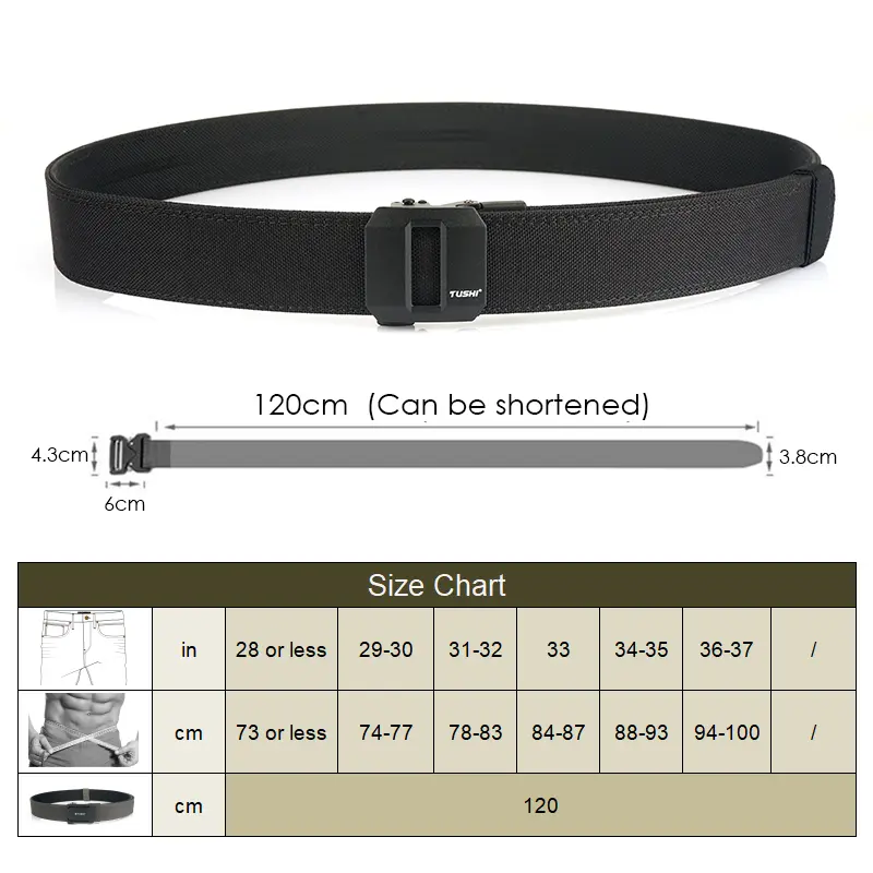 VATLTY 2024 Stiff Tactical Belt for Men Metal Automatic Buckle Military Police Duty Belt 1100D Nylon Gun Belt Casual Girdle Male