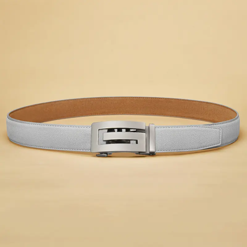 2025 New High Quality Fashion Belt Men's Automatic Buckle 3.5cm Wide Leather Casual Belt Croskin Ceinture Homme