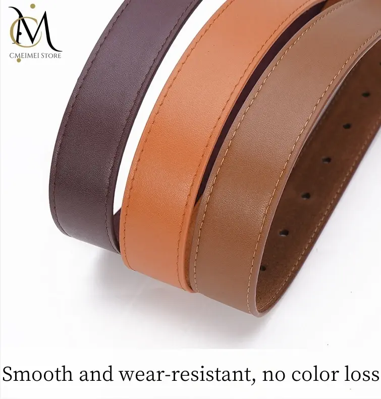 Luxury Cowhide Suede Belt for Women, Double Genuine Leather with Square Alloy Buckle for Fashionable Dresses and Jeans