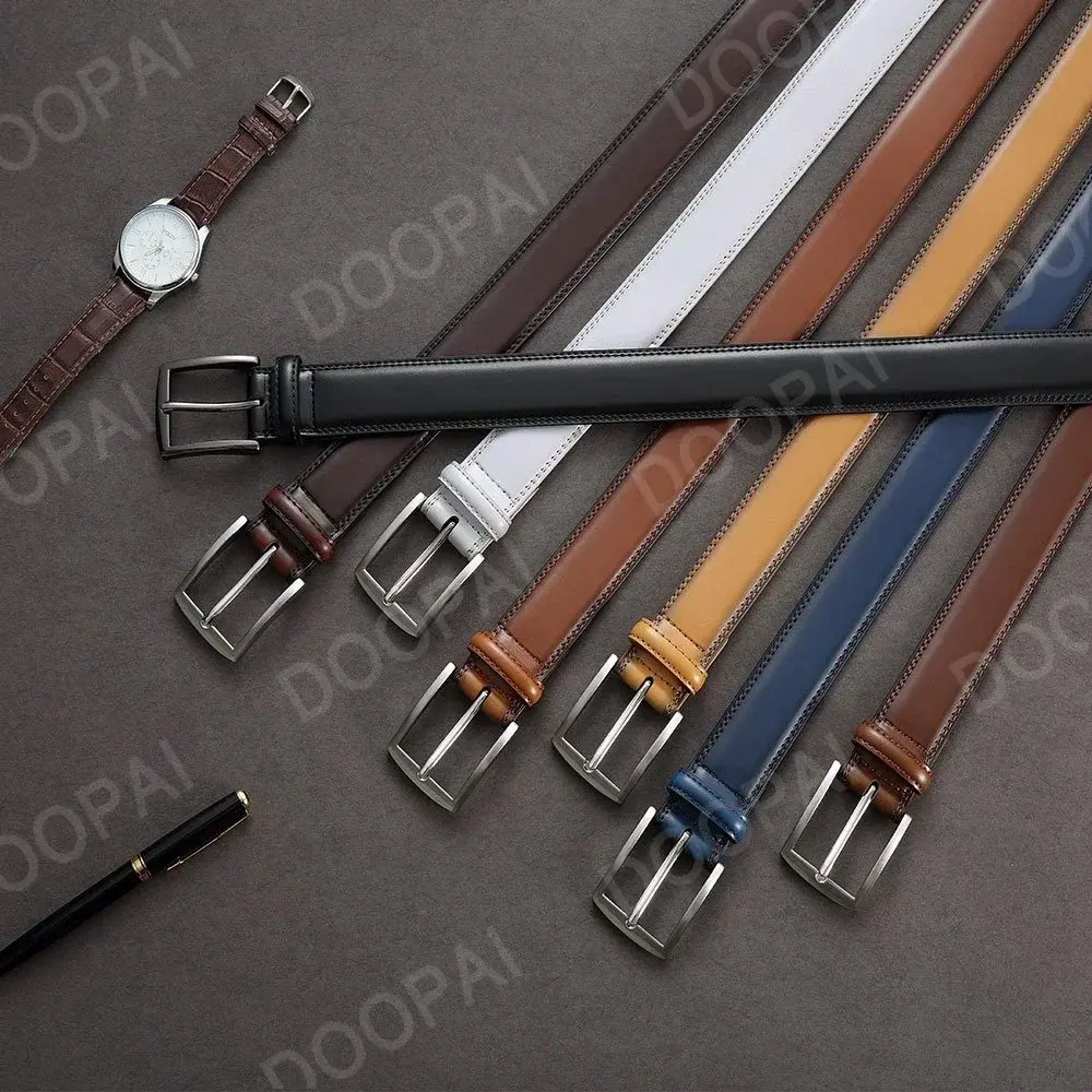 New Men's Leather Belt Needle Buckle Belt Casual Genuine Leather LONG Large Belts Cowhide Men's Belt Plus Size Men Belts