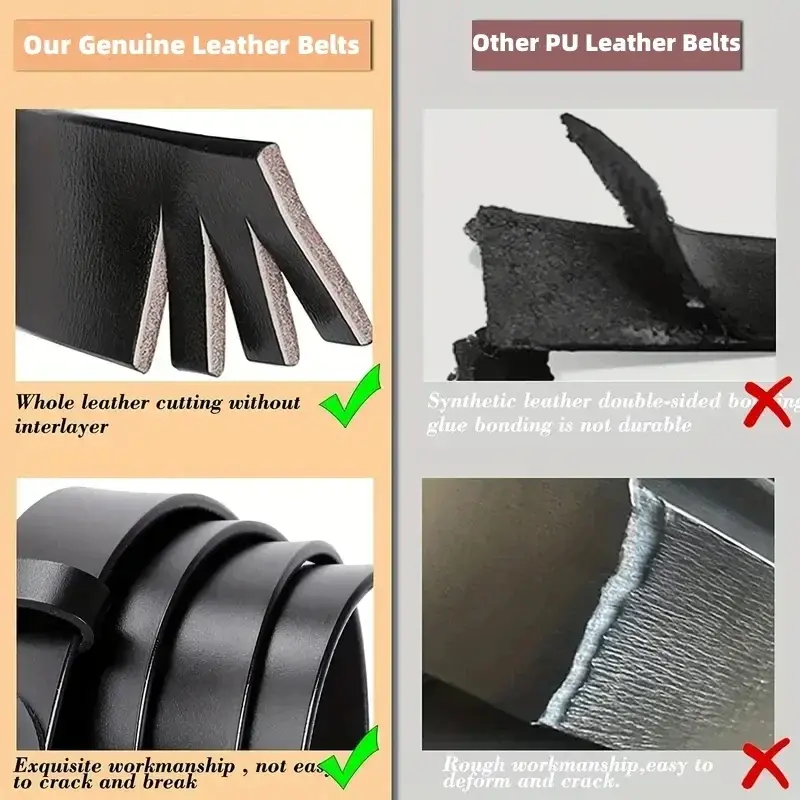 Luxury Cowhide Suede Belt for Women, Double Genuine Leather with Square Alloy Buckle for Fashionable Dresses and Jeans