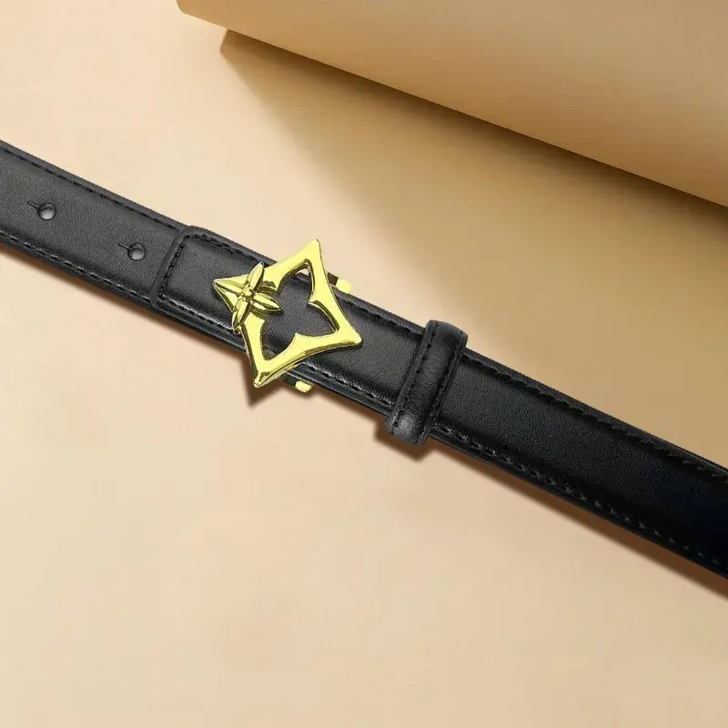 New Fashion Women's Belts  Star Buckle Belt Women's Genuine Leather Belt for Dress Skirt Apparel Accessories