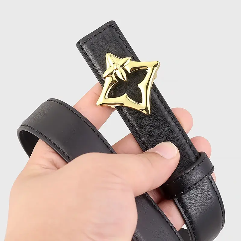 New Fashion Women's Belts  Star Buckle Belt Women's Genuine Leather Belt for Dress Skirt Apparel Accessories