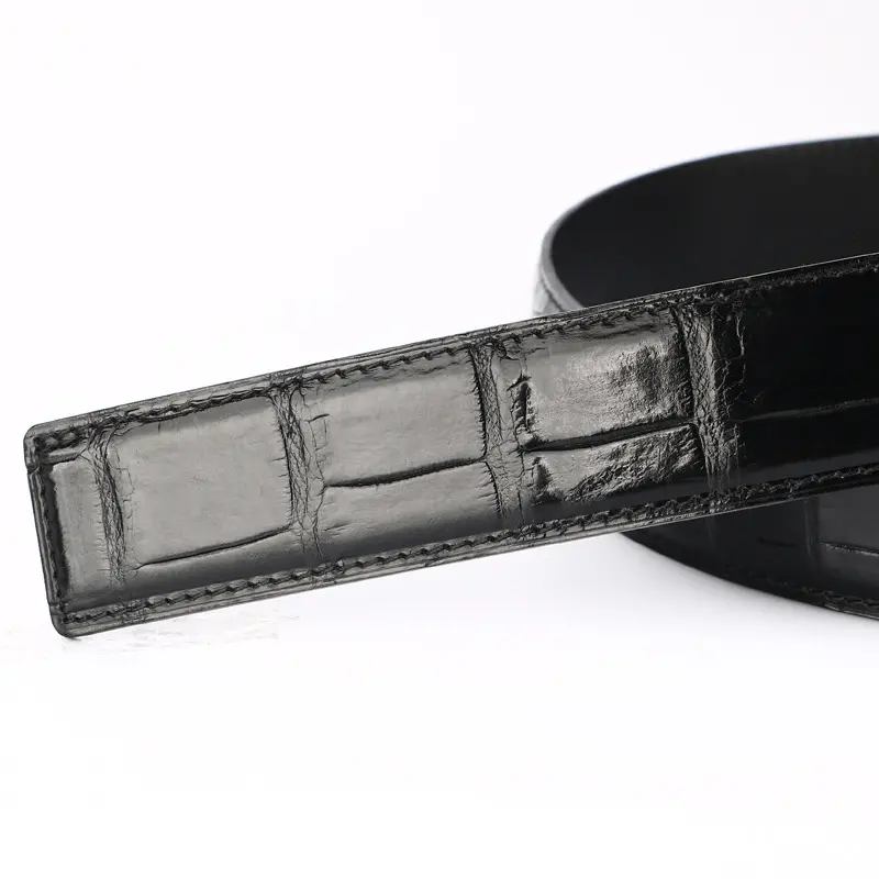 Headless Leather Belt For Men Crocodile Belly Belt 2023 Genuine Leather Needle Buckle Belt Business Leisure No Splicing Belt 45