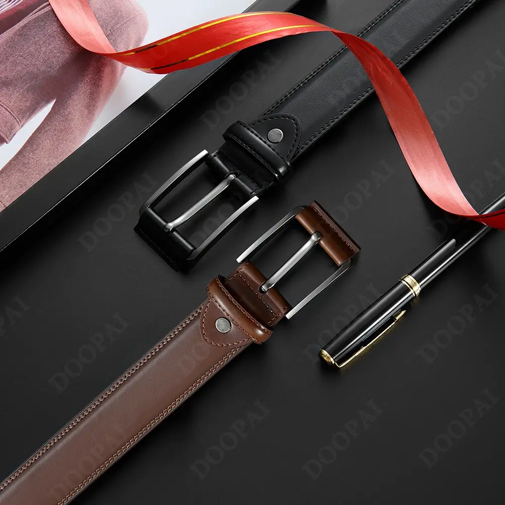 Men Belts High Quality Genuine Leather LONG Large Pin Buckle Metal Automatic Buckle Male Belts Strap Male