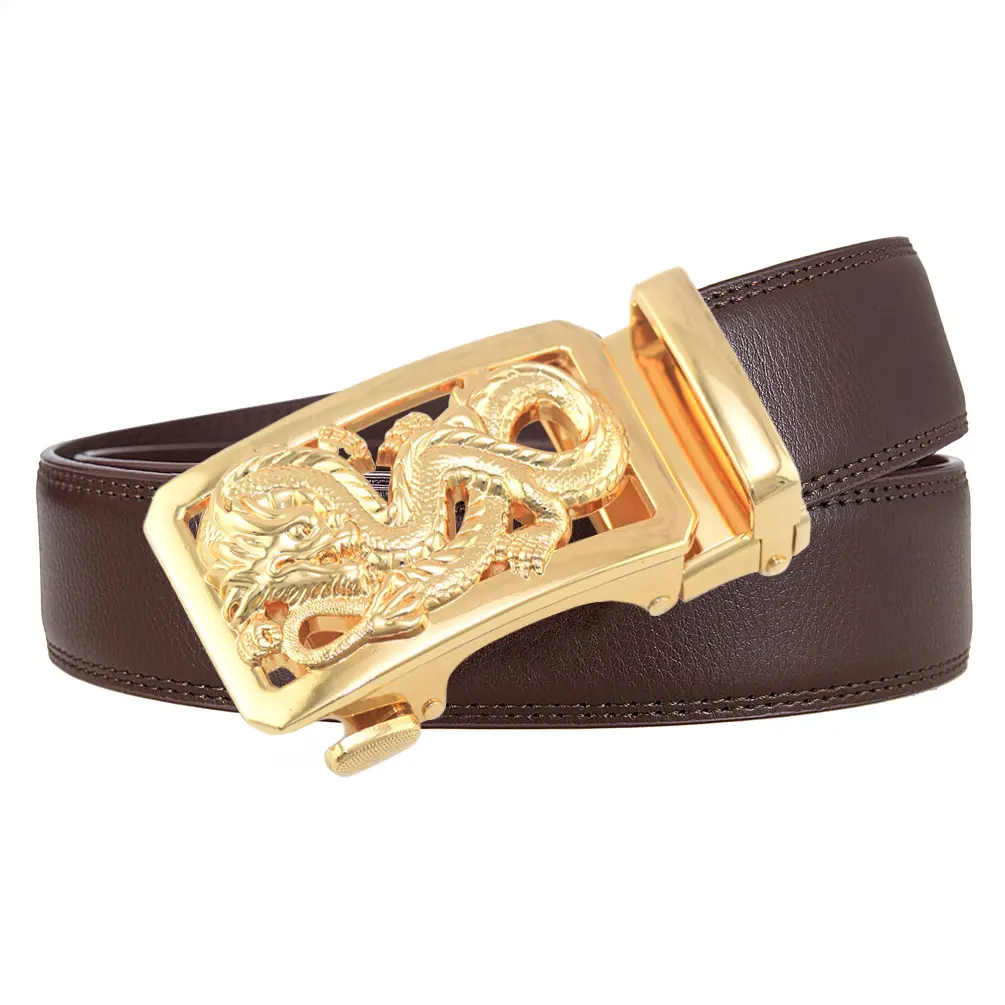 Belt men high quality automatic buckle personalized belt casual belt soft pu leather ratchet belt popular
