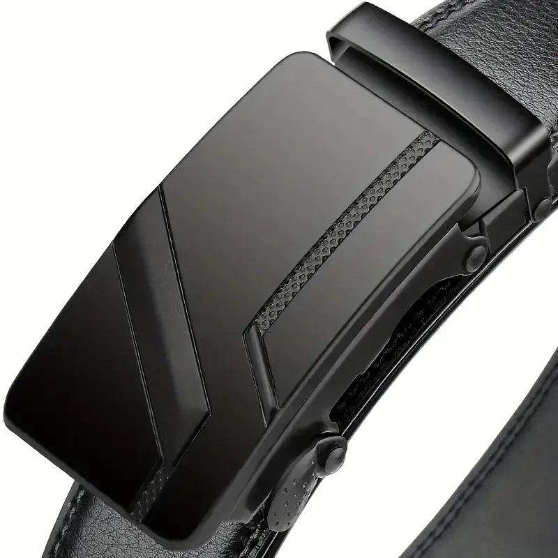 Men's Fashionable Automatic Buckle genuine Leather Business Belt Comfortable and Durable
