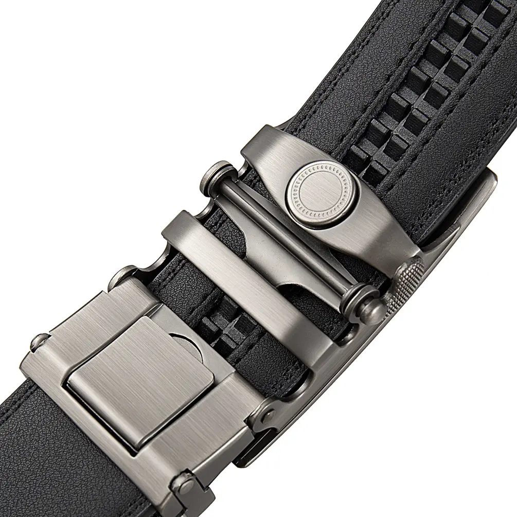 100-130cm Black Brown Cowskin Leather Belts For Men Luxury Designer Automatic Buckle Waist Strap Formal Casual Belts 3.5cm Width