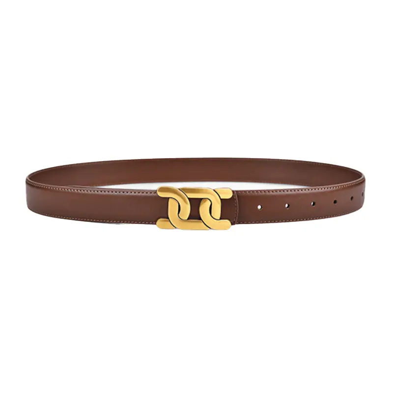 1Pcs Women's Retro Belt Alloy Buckle Fashion Belt Casual Jeans Belt High End Long Skirt Pants Belt