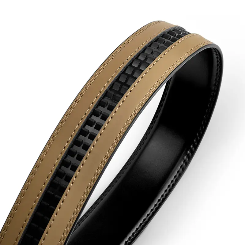 115 125 135 145cm Men Genuine Leather Belts Without Buckle Belt No Buckle Cowskin Luxury Belt Black Brown Cinturones Para Mujer