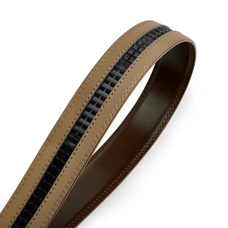 115 125 135 145cm Men Genuine Leather Belts Without Buckle Belt No Buckle Cowskin Luxury Belt Black Brown Cinturones Para Mujer
