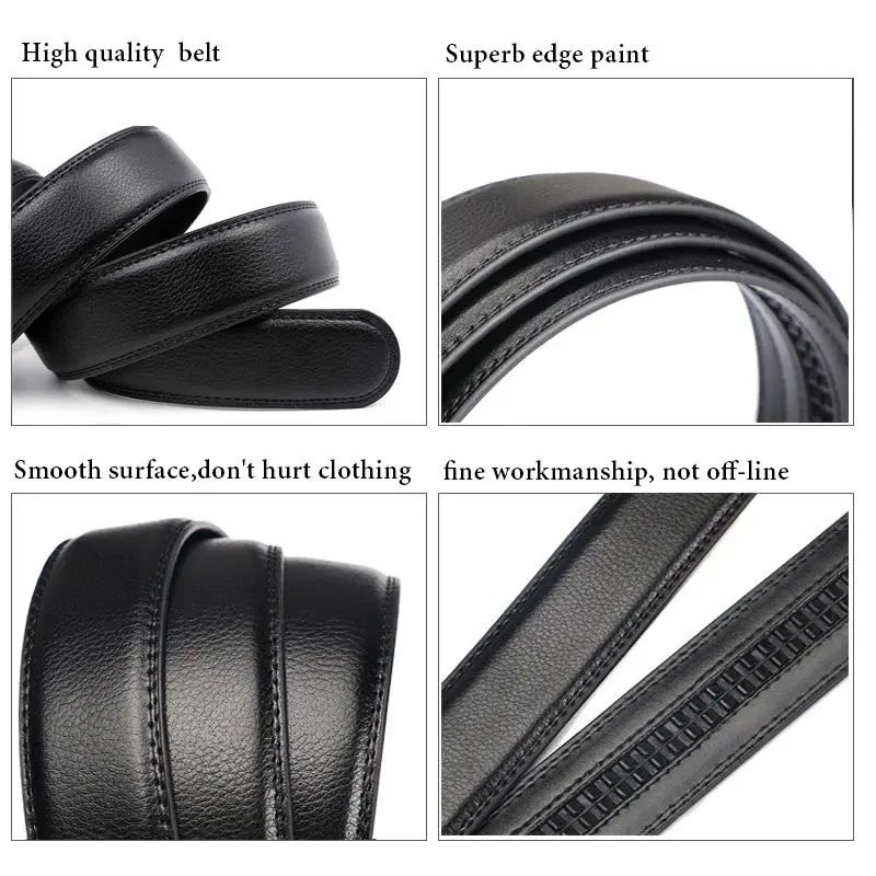Men's high-quality belt, branded business luxury leather belt, black men's automatic buckle jeans, men's belt, suit belt