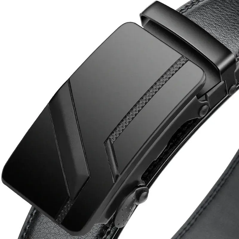 Men's high-quality belt, branded business luxury leather belt, black men's automatic buckle jeans, men's belt, suit belt