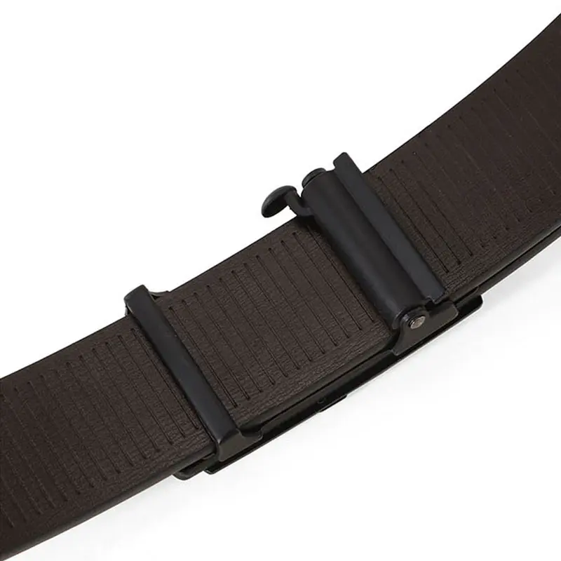 Men's Belts High-Quality Luxurious PU Belts Men's Casual Fashion Toothless Automatic Simple Buckle Belts