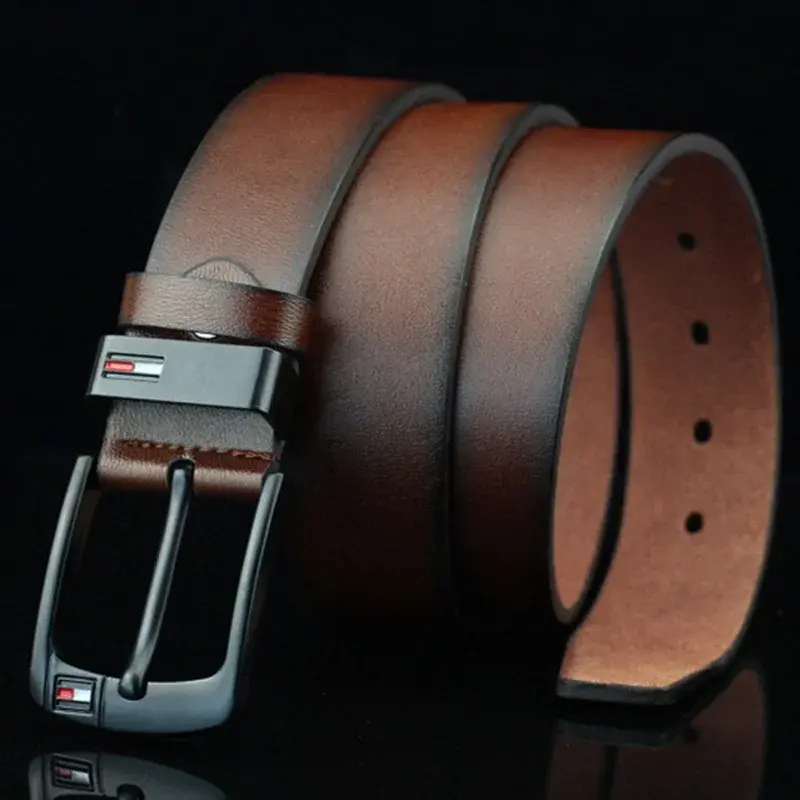Belt for Men 2024 Famous Luxury Brand Design PU Leather Classical Alloy Pins Buckle Waist Belts Punk for Jeans Leisure Waistband