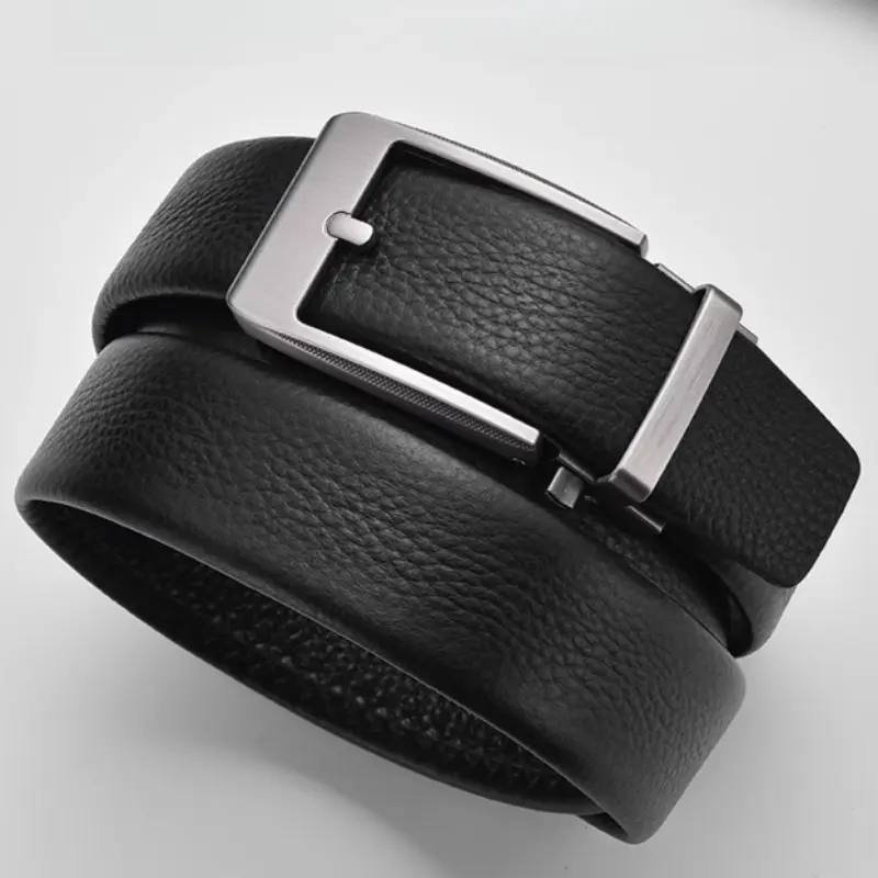 Plus Size 170 160 150 140cm Men Automatic Buckle Belt High Quality Genuine Leather Belt Versatile for Leisure Trendy Waistband