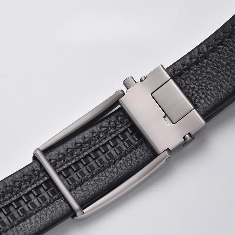 Plus Size 170 160 150 140cm Men Automatic Buckle Belt High Quality Genuine Leather Belt Versatile for Leisure Trendy Waistband