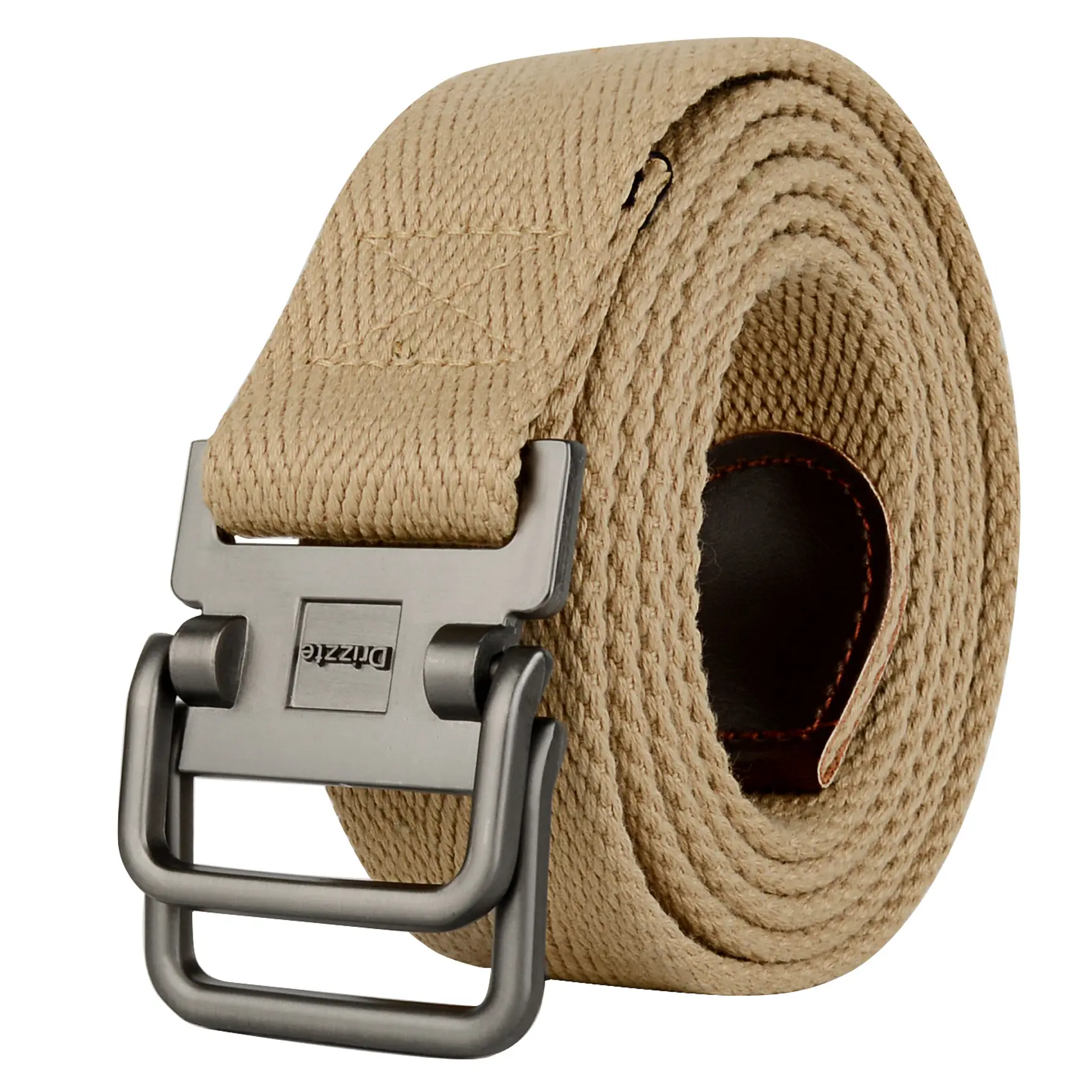 Plus Size 39-75'' Mens Belt Double Ring Canvas Web Fabric Belt Casual Work Tactical Black
