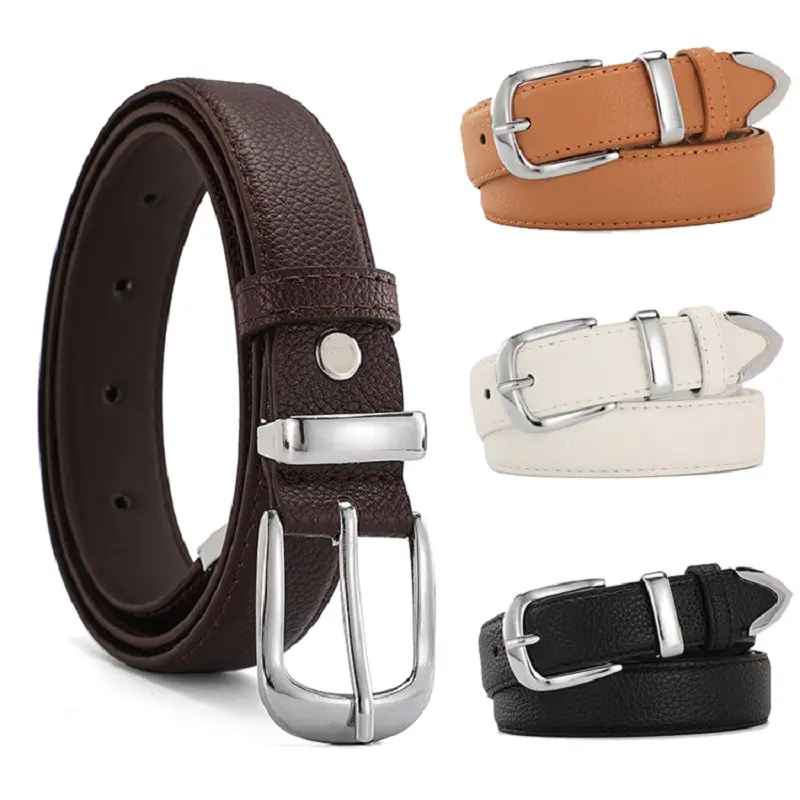 New Women Leather Belts High Quality Fashion Best Matching Dress Jeans Belts for Lady Women's Dress Luxury Designer Brand LB2146