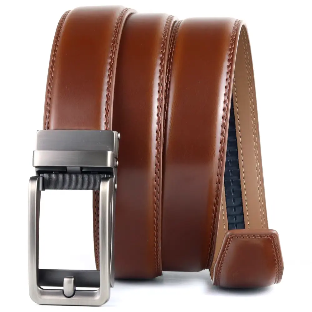 Belt for men Automatic Genuine Leather Belt Men Leather Ratchet Adjustable Real Ratchet Leather Dress Designer