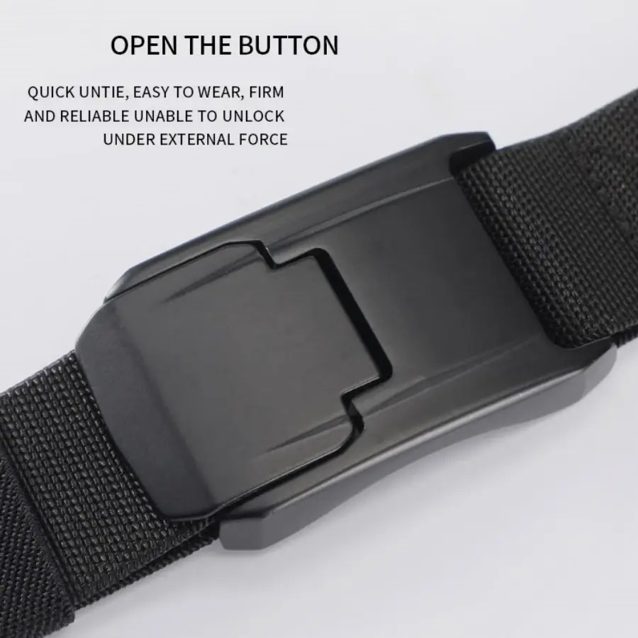 New Stretch Belt For Men and Women Quick Release Buckle Strong Real Nylon Unisex Elastic Belt Overalls Work Belt
