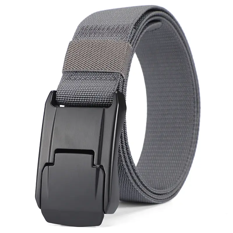 New Stretch Belt For Men and Women Quick Release Buckle Strong Real Nylon Unisex Elastic Belt Overalls Work Belt
