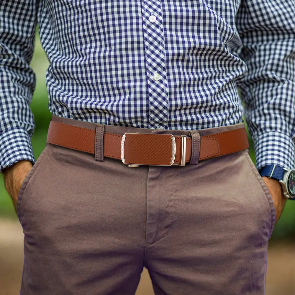 125cm Men Belts Leather Waist Strap Male Automatic Buckle Waistband Mens High Quality Girdle Belts for Women Men Gifts