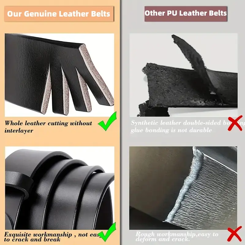 Women Men Vintage Silver Black Waistband Genuine Leather Cowskin Buckle Belt for Pants Jeans Dresses