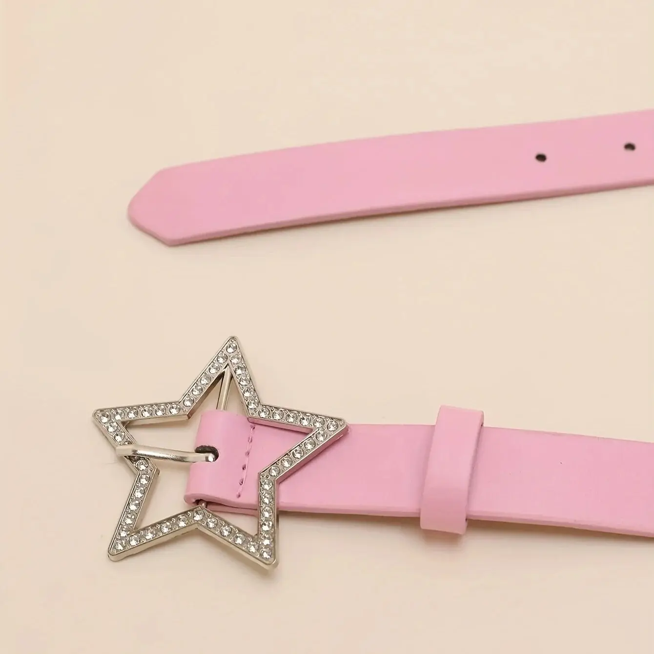 Y2K Belts for Women Spice Girls Pink Black White Belt Denim Star PU Leather Rhinestones Belt Ins Sweet Cool Corset Jeans Belts