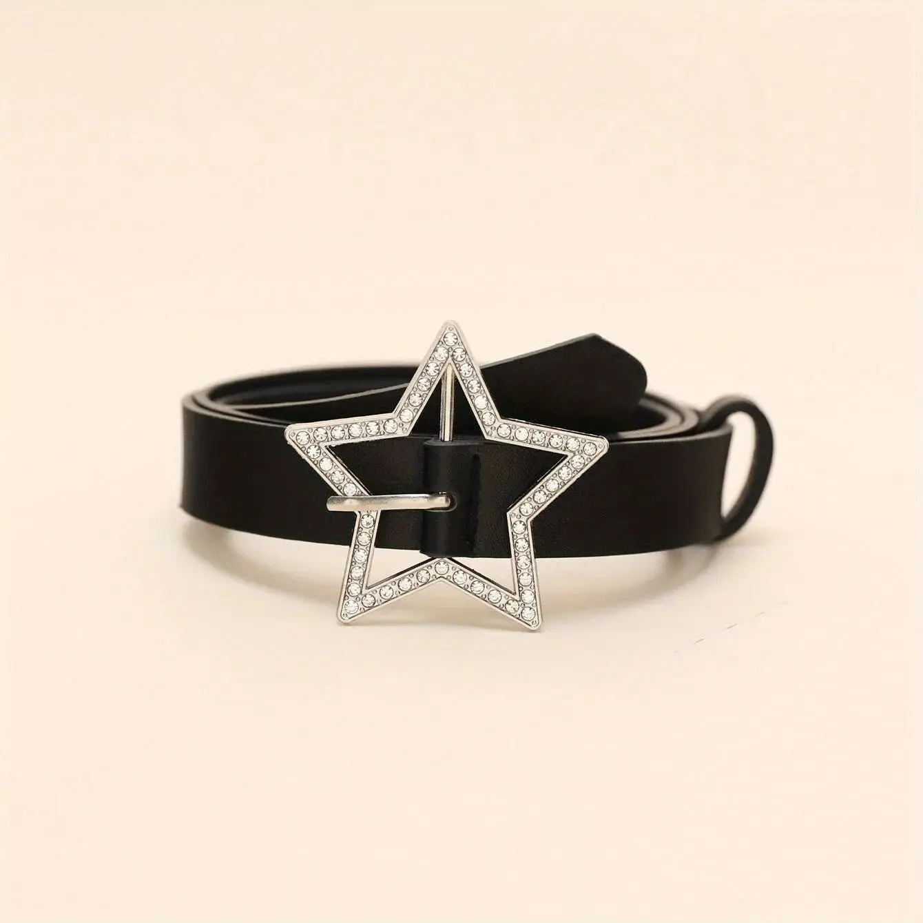 Y2K Belts for Women Spice Girls Pink Black White Belt Denim Star PU Leather Rhinestones Belt Ins Sweet Cool Corset Jeans Belts