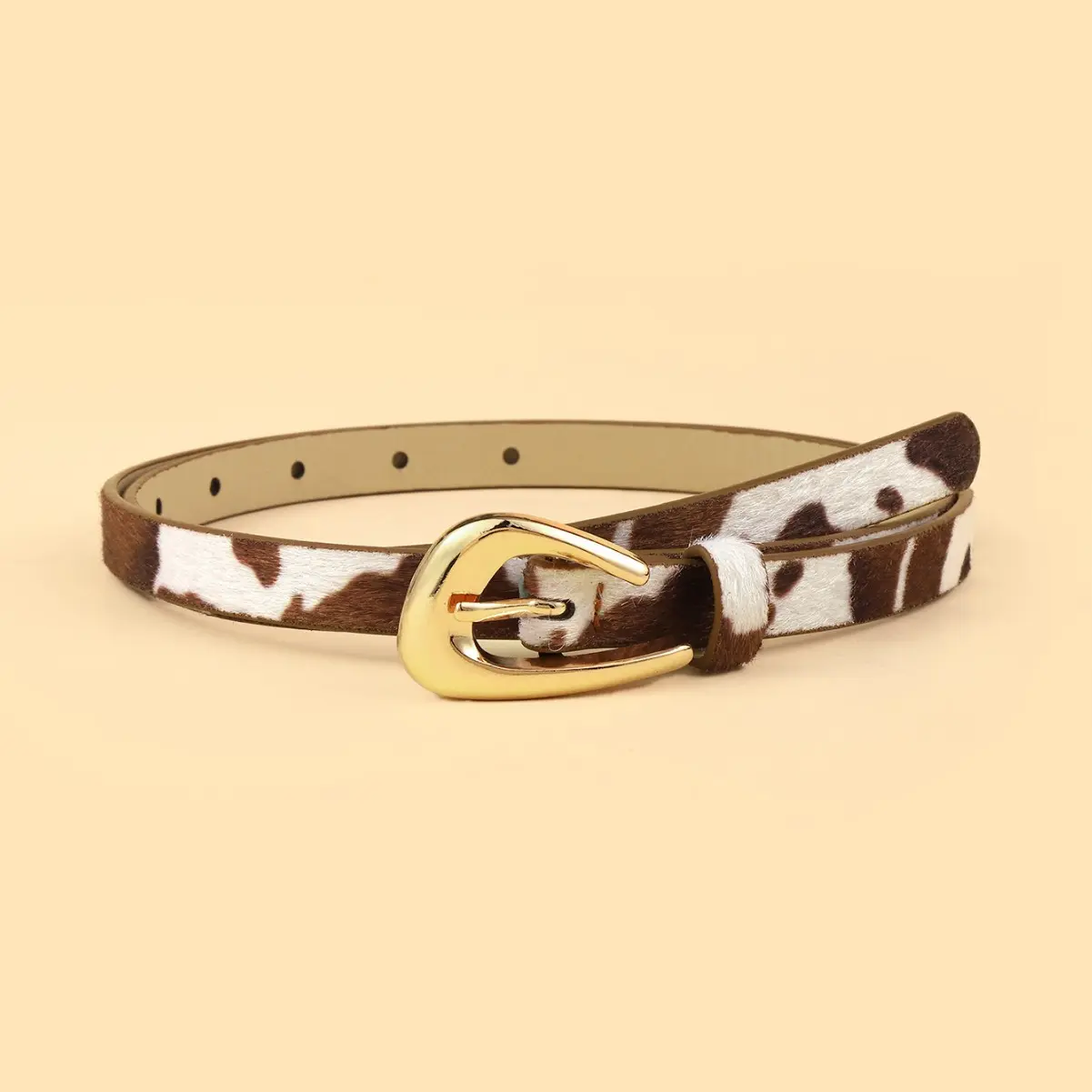 Coffee White Pattern Women's Belt Gothic Retro Dress Jeans Accessories Trouser Girdle Metallic Gold Pin Buckle Black Waistband
