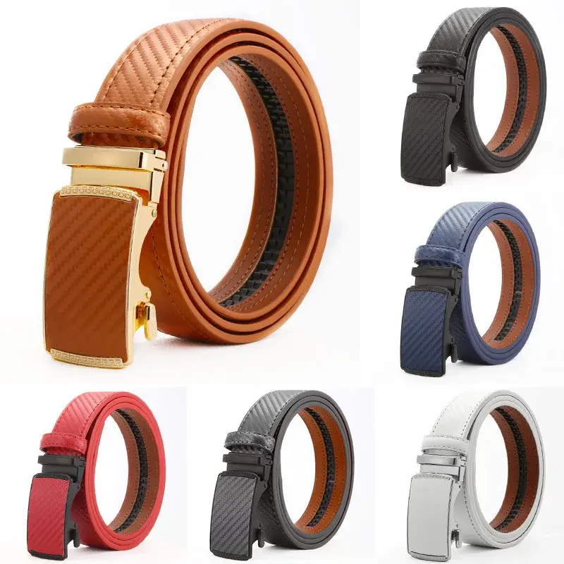 2025 Alloy Automatic Buckle Fashion Belt Genuine Leather Luxury Belts Minimalist Youth Waistband High Quality Women Men Gifts