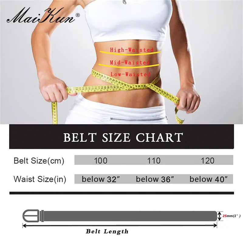 MaiKun Canvas Braided Belts for Women Fashion Adjustable Big Size   Metal Pin Buckle Elastic Waistband High Quality Casual Style