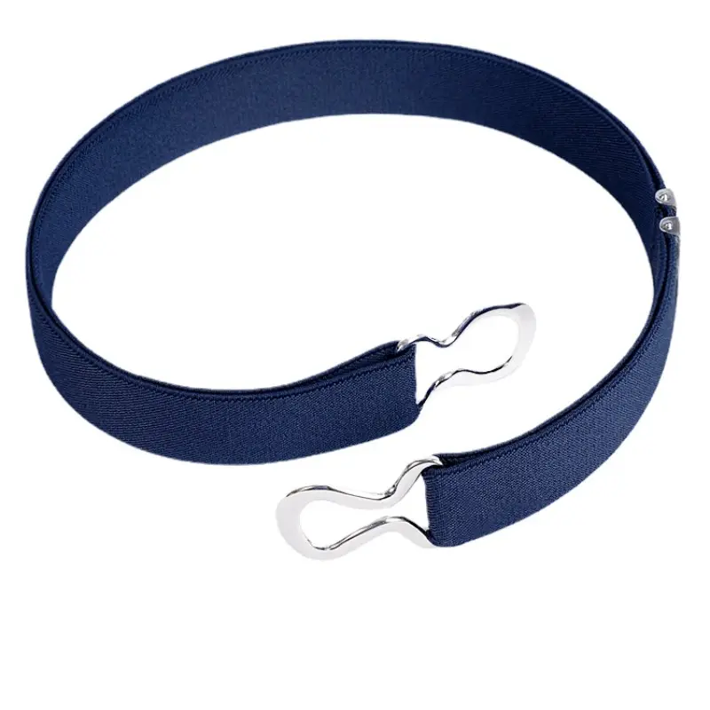 Adjustable Elastic Stretch Belt Invisible Belt for Women Girls Jeans Pants Dress,2.5cm Wide Metal Ring Buckle,No Hassle,No Bugle