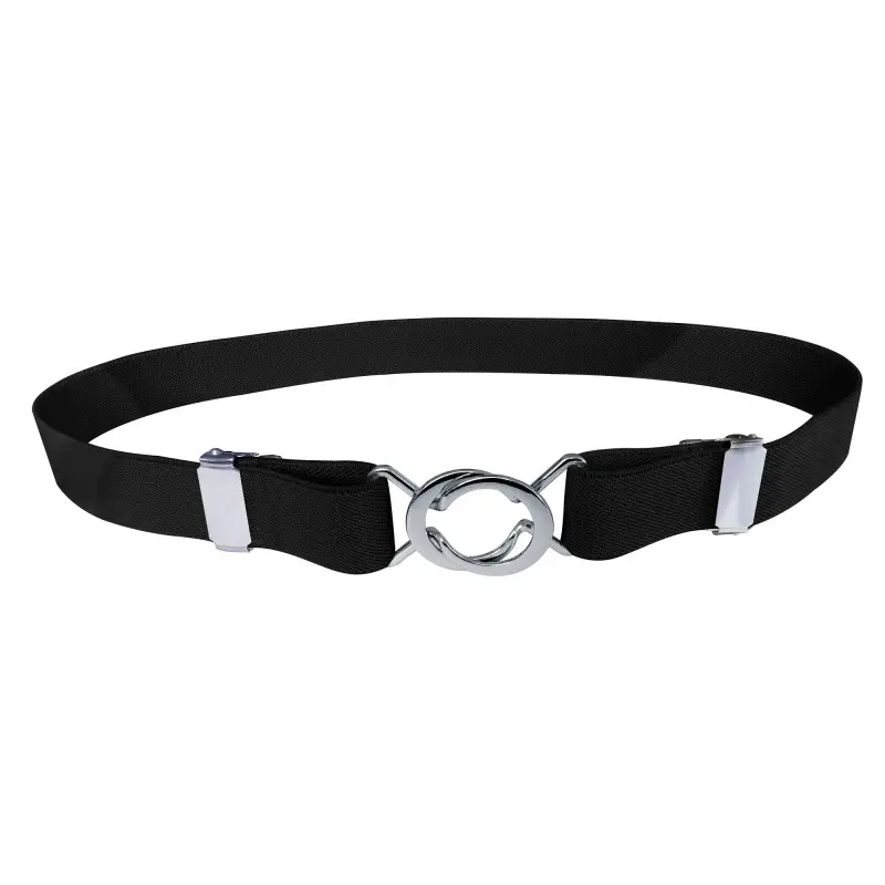 Adjustable Elastic Stretch Belt Invisible Belt for Women Girls Jeans Pants Dress,2.5cm Wide Metal Ring Buckle,No Hassle,No Bugle