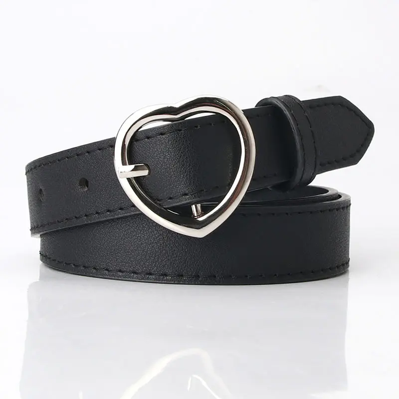 Girls Casual Trendy Y2K Heart Shaped Buckle Belt Decorative Accessories For Music Festival