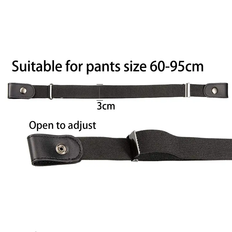 Buckle-Free Belt for Jean Pants,Dresses,Fashion No Buckle Stretch Elastic Waist Belt for Women/Men,No Bulge,No Hassle Waist Belt