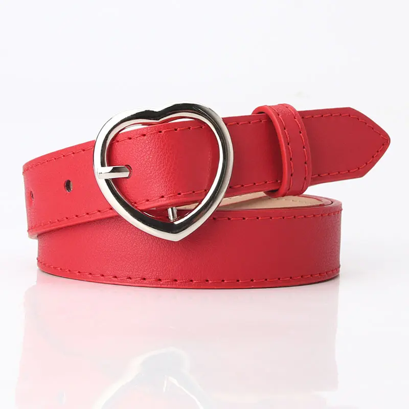 Girls Casual Trendy Y2K Heart Shaped Buckle Belt Decorative Accessories For Music Festival