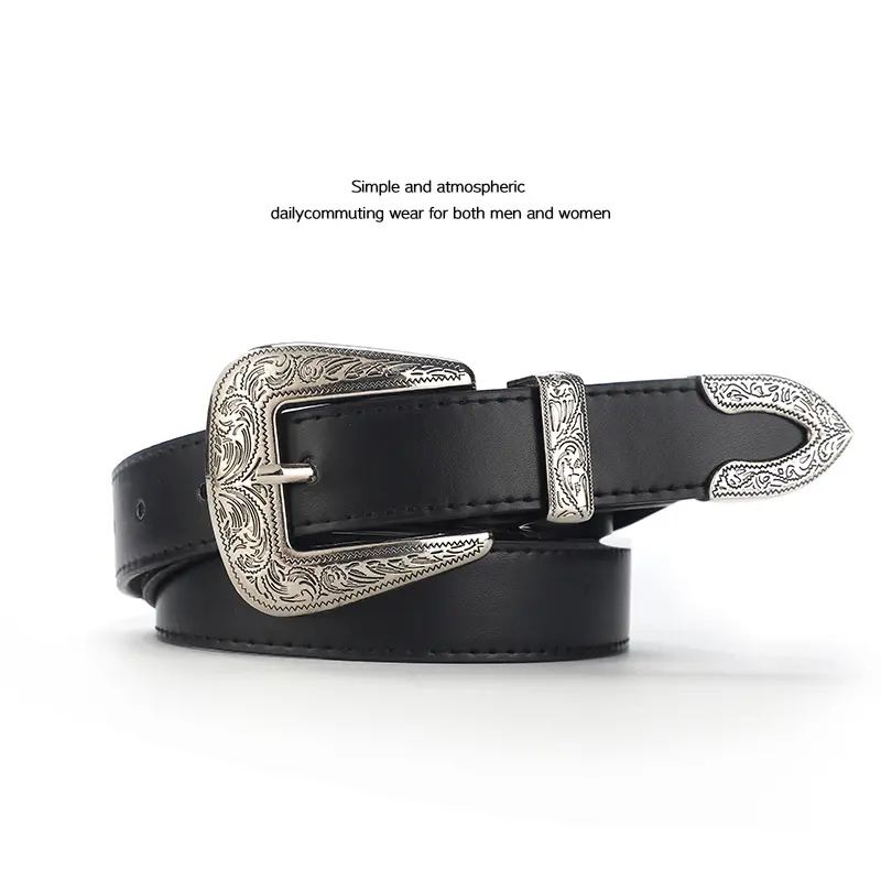 A men's and women's all-purpose european-style retro belt casual buckle belt