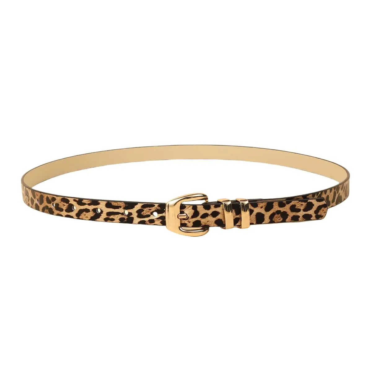 Leopard Print Pu Women's Belt Trendy Casual Versatile Jeans Accessories Girdle Y2k Girls Black Leather Gold Pin Buckle Waistband