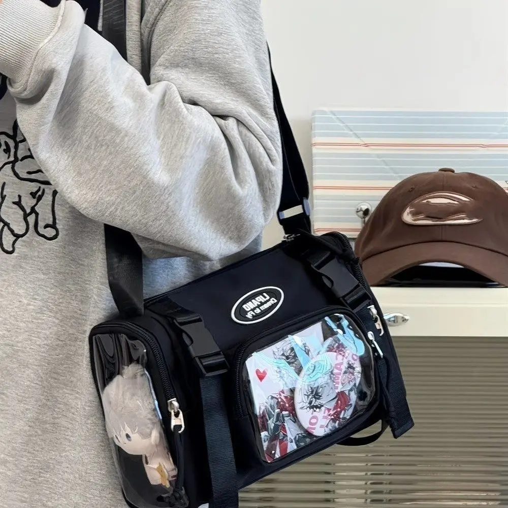 Japanese Harajuku Niche Design Transparent Y2K Ulzzang Ita Bag 10cm Dolls Bag Light Mobile Phone Bag Student Crossbody Bag