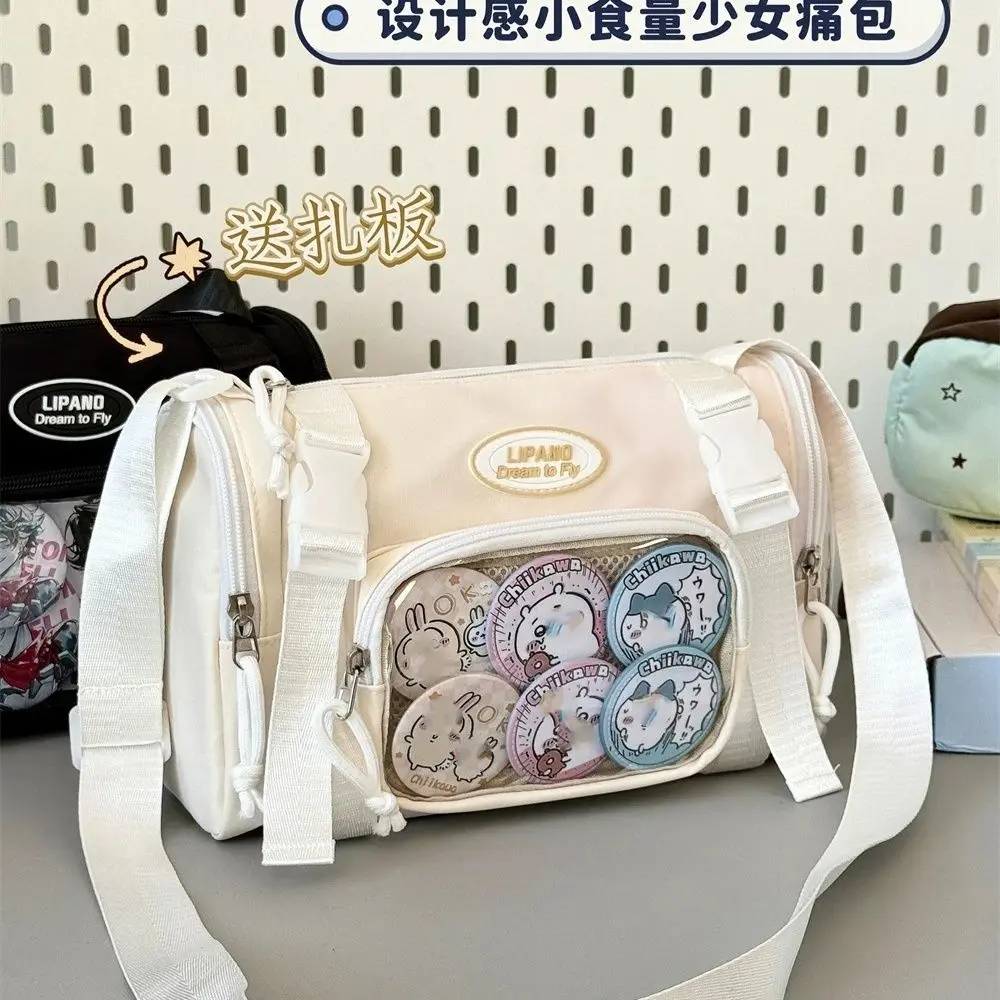Japanese Harajuku Niche Design Transparent Y2K Ulzzang Ita Bag 10cm Dolls Bag Light Mobile Phone Bag Student Crossbody Bag