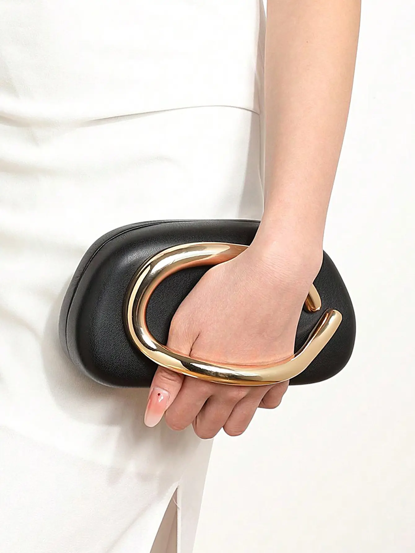 MIYIN Gold Metal Closure Box Clutch Fashion Design Women's Dinner Wedding Party Crossbody Small Bag Classic All-match Handbag