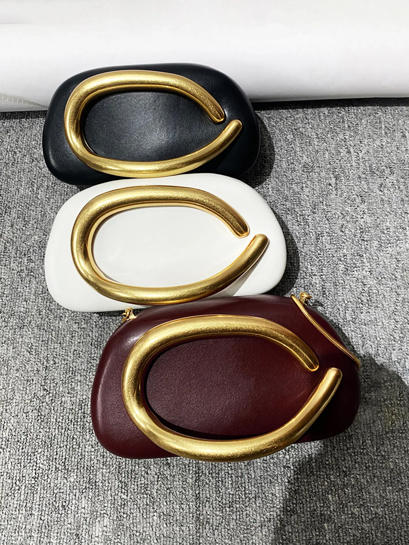 MIYIN Gold Metal Closure Box Clutch Fashion Design Women's Dinner Wedding Party Crossbody Small Bag Classic All-match Handbag