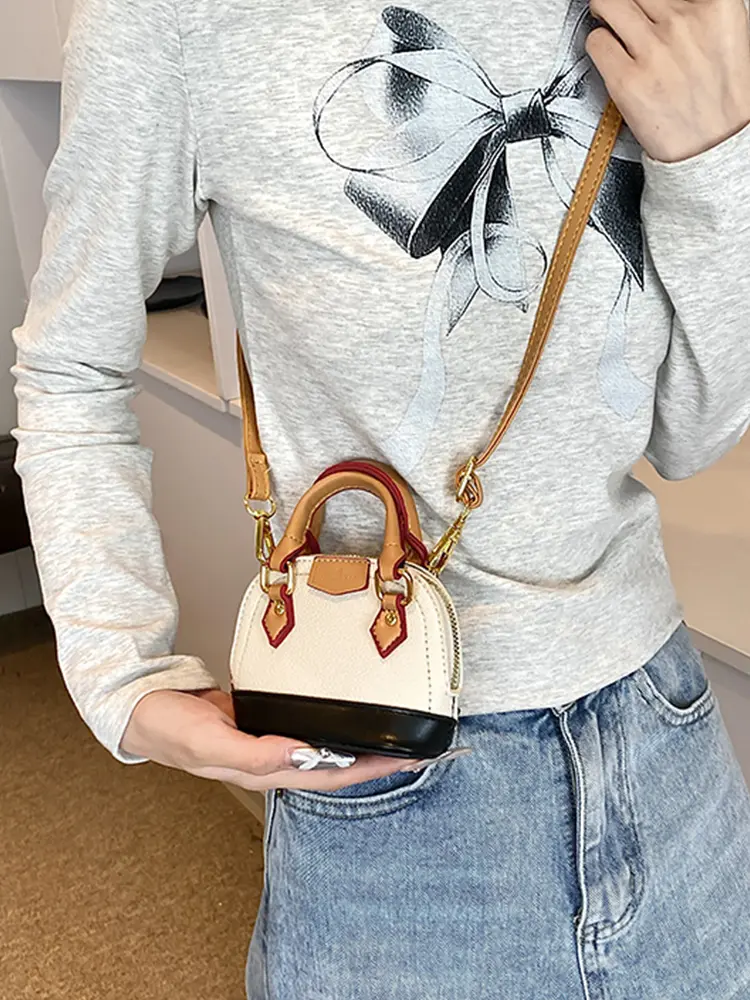 High-Grade Sense Mini Bags for Women 2024 New PU Leather Zipper Crossbody Bag Fashion Lipstick Earphone Coin Purse