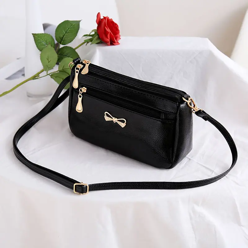 New Arrivals Women Shoulder Crossbody Bags Purse Bowknot PU Leather Messenger Handbags Small Phone Pocket for mama