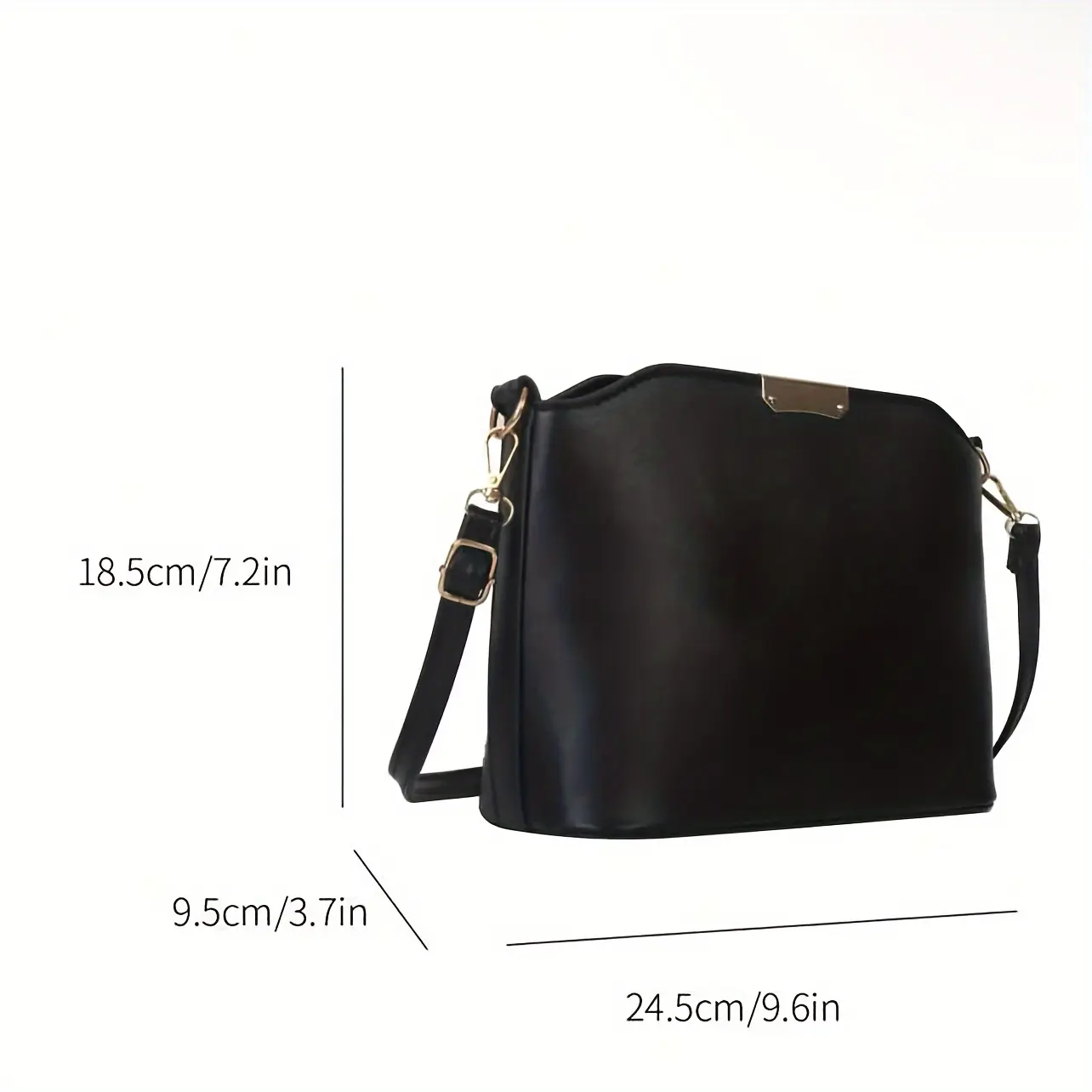 Minimalist Crossbody Bag, Stylish Metal Decor Bucket Bag, Simple Shoulder Bag for Women Luxury Bag, Retro Shell Handbags Purses