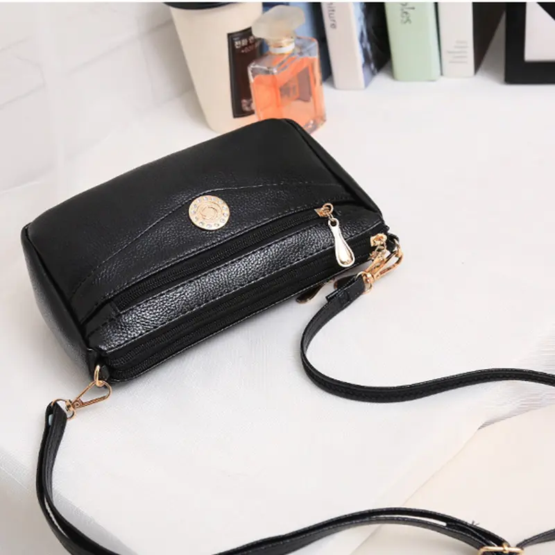 Crossbody Bags for Women PU Leather Messenger Bags Female Multiple Pocket Shoulder Bags Ladies Square Messenger Phone Purse